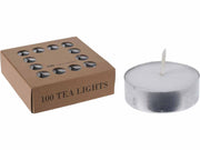 100 TEALIGHTS BIANCHI 12GR
