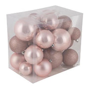 NATALE BOX 26 PALLINE DIAMETRO 6/8/10CM ROSA BLUSH