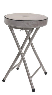 SGABELLO VELLUTO GRIGIO 30CM