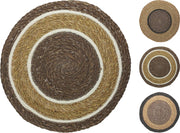 Tovaglietta tonda in fibra naturale D37cm Multicolore