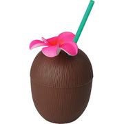 Tazza con cannuccia a forma di noce di cocco 93g Marrone Koopman