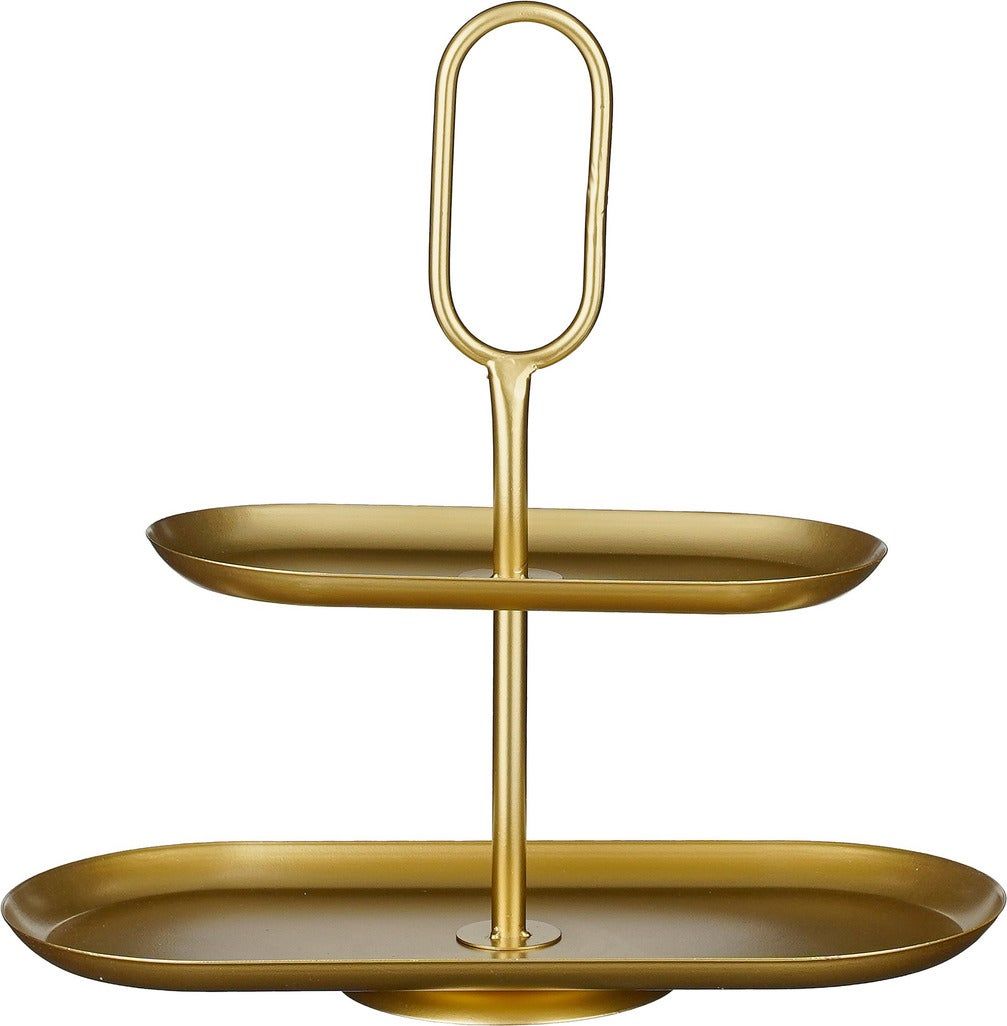 Mica Decorations Vassoio Rama 2 livelli 38 x 17 x 37 cm, oro