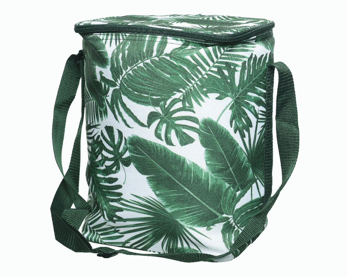 BORSA TERMICA CON MANICI 18X24X34CM FLOREAL VERDE
