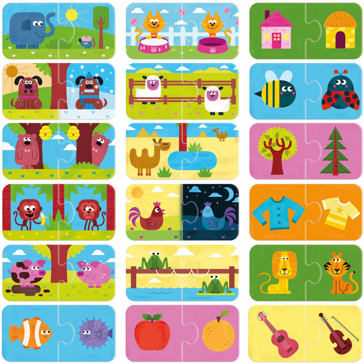 Gioco Educativo Similar & Opposites 40 Tessere 3-6 Anni HEADU