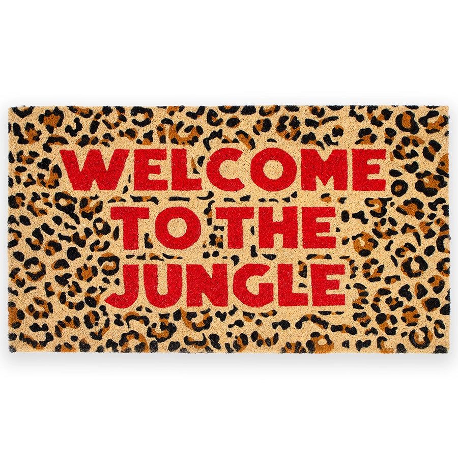 Fisura Zerbino “Welcome to the jungle” 70x40 cm, leopardato/rosso