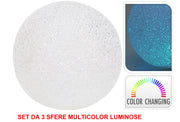 OFFERTA 3 SFERA LUMINOSE MULTICOLOR CHANGING LED Ø10CM
