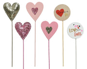 PICK CON CUORE ASSORTITO 30CM