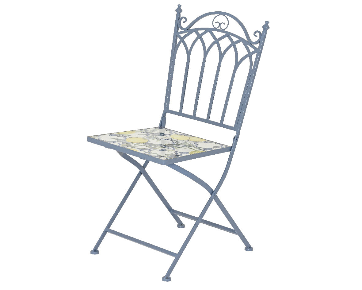 SEDIA BLU BISTROT SORRENTO IN METALLO
