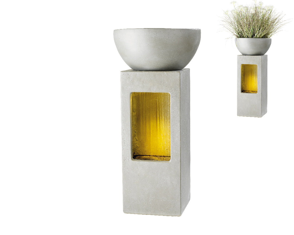 FONTANA GRC 40X40X83,50CM CON FIORIERA