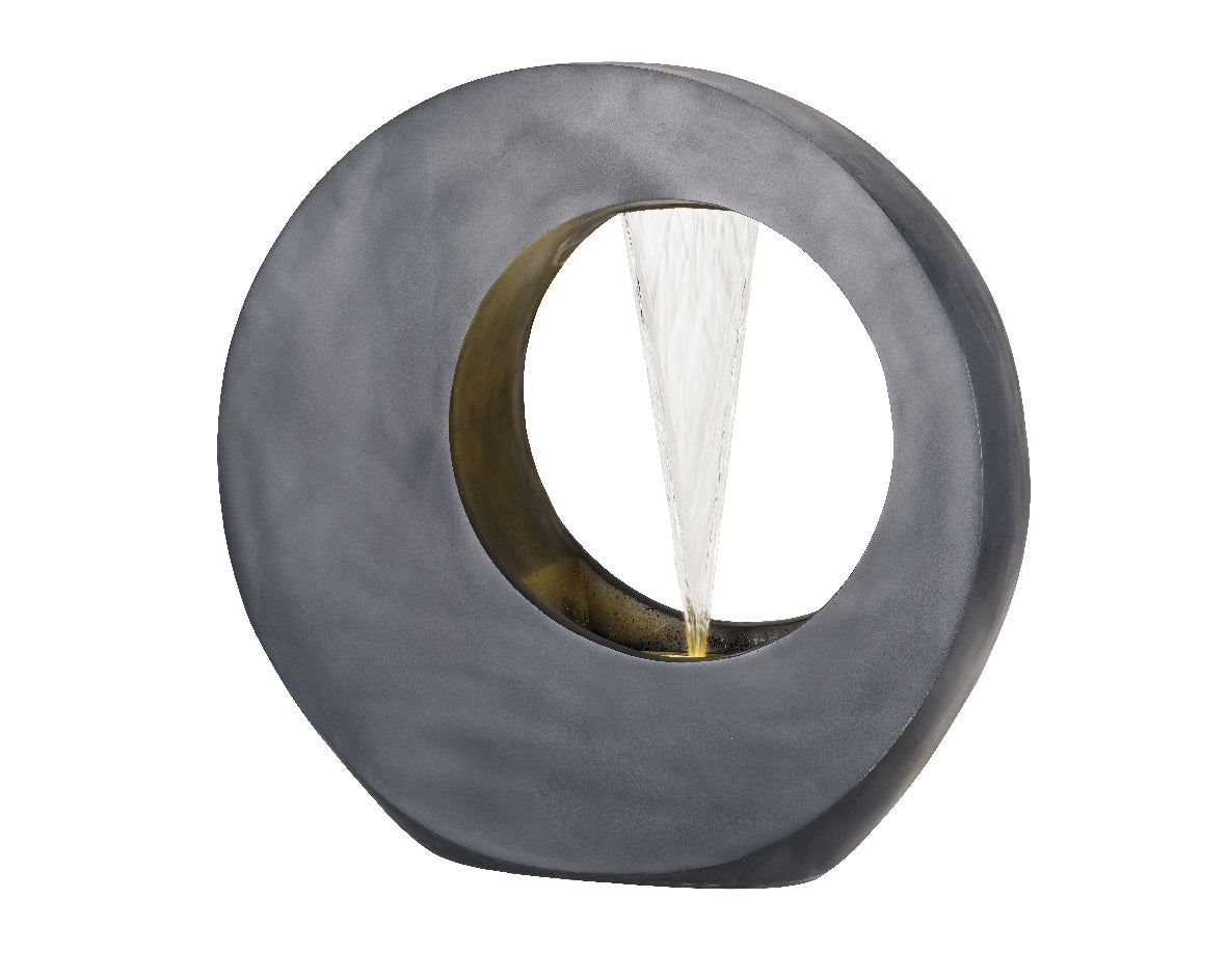 FONTANA MODERNA ANTRACITE CON LUCE LED 22X72X72CM
