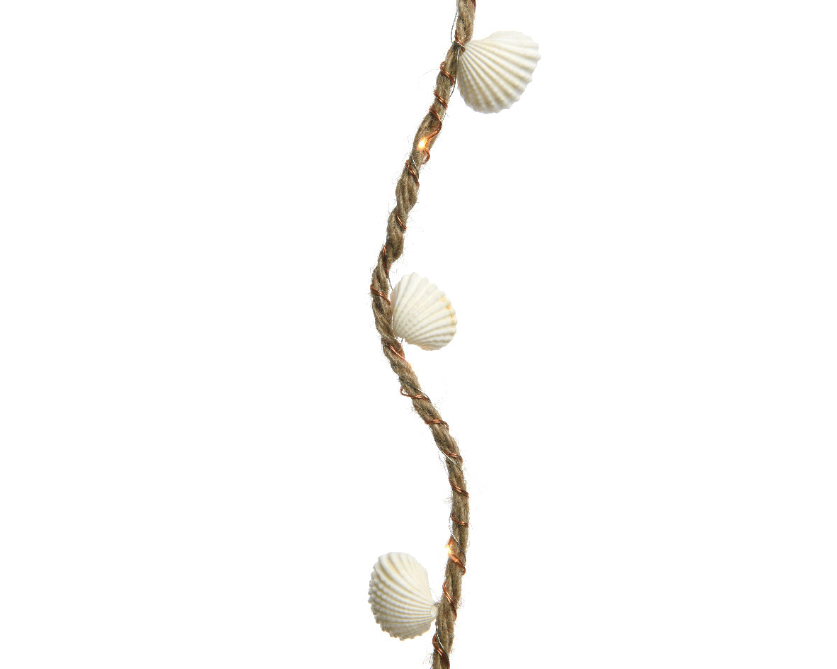 CORDA APPENDIBILE CON CONCHIGLIE 450CM CON 600 LED BIANCO CALDO