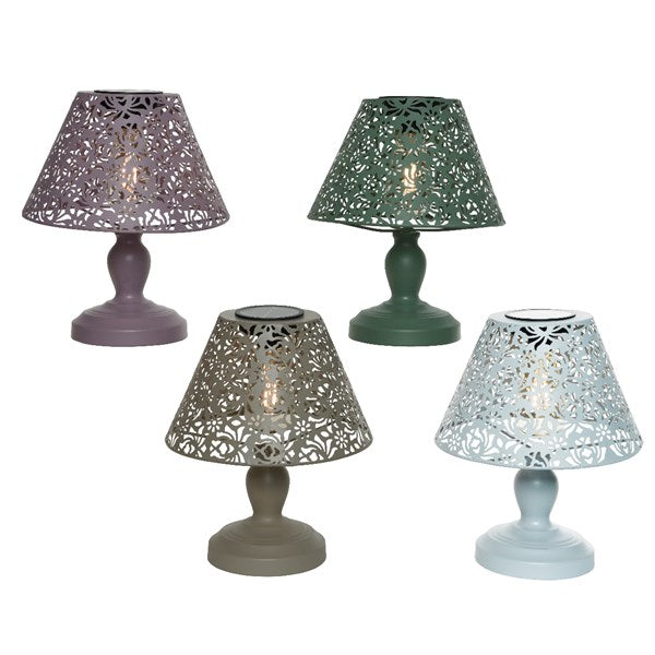 LAMPADA SOLARE DA TAVOLO IN FERRO 13X30 CM COLORE ASSORTITO