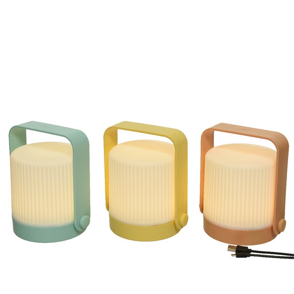 LANTERNA LED RICARICABILE 14,5X11,5X16CM COLORE ASSORTITO