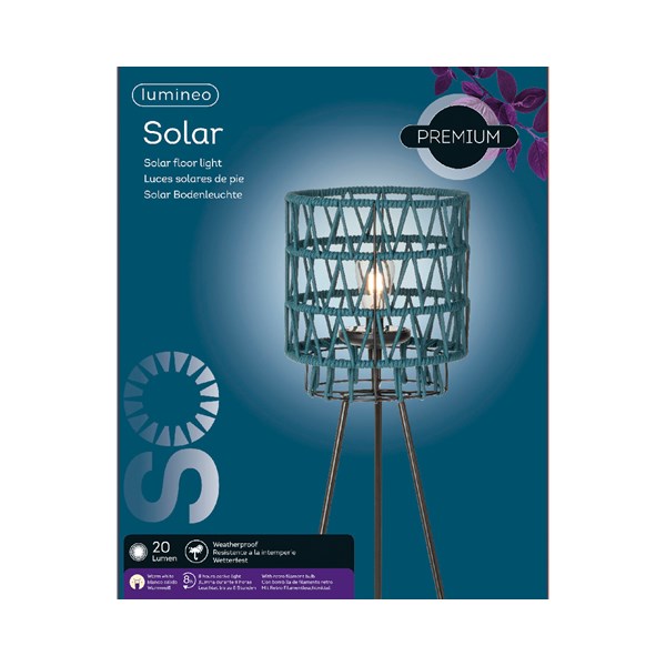LAMPADA SOLARE CON PIEDISTALLO 28,7X137CM