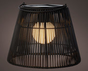 LANTERNA LED NERA CON PANNELLO SOLARE