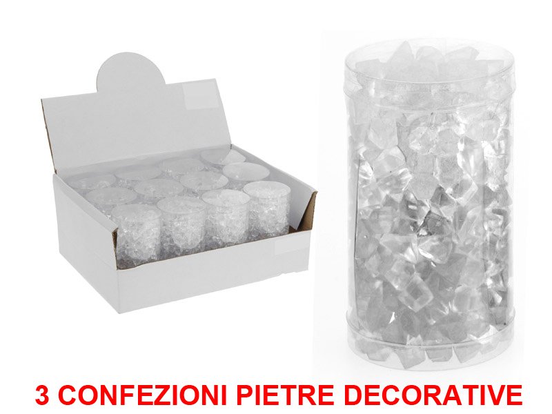 OFFERTA 3 CONFEZIONI PIETRE DECORATIVE 160GR