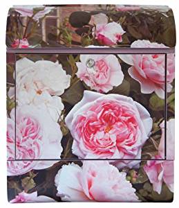 CASSETTA DELLA POSTA SONORA DECORATA ROSA 45X38X12 CM