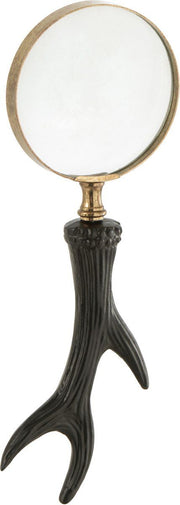 Lente d'Ingrandimento Corna di Cervo 22x4x8 cm Nero