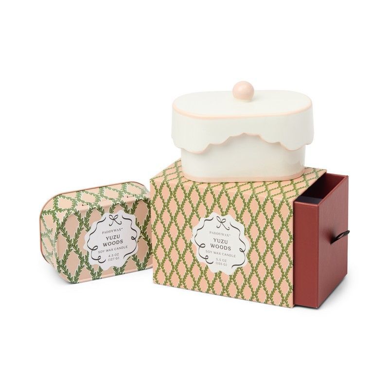 Paddywax Candela in Ceramica "Cherie" - Legni di Yuzu (155g)