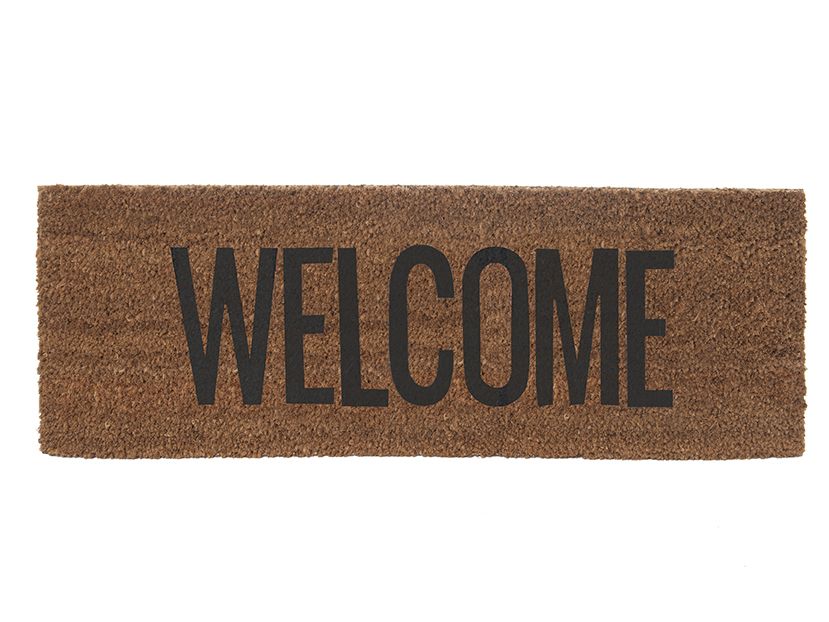 Zerbino Welcome 75x26 cm Nero