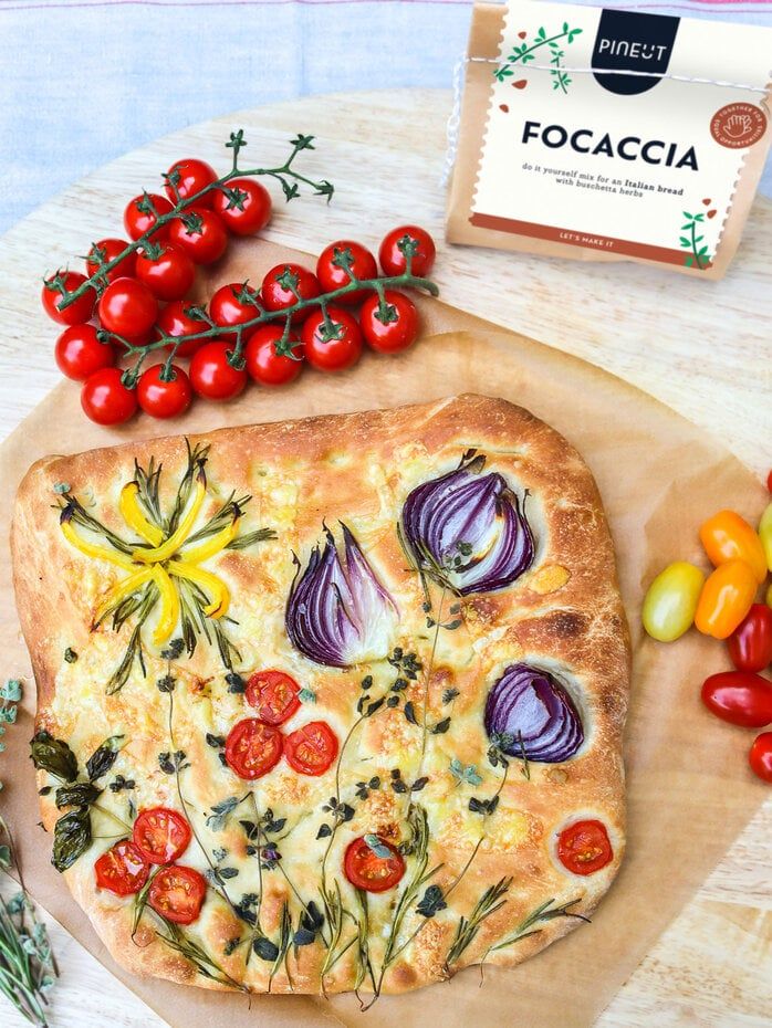 Focaccia da forno Bruschette al pomodoro Preparato fai da te in sacchetto