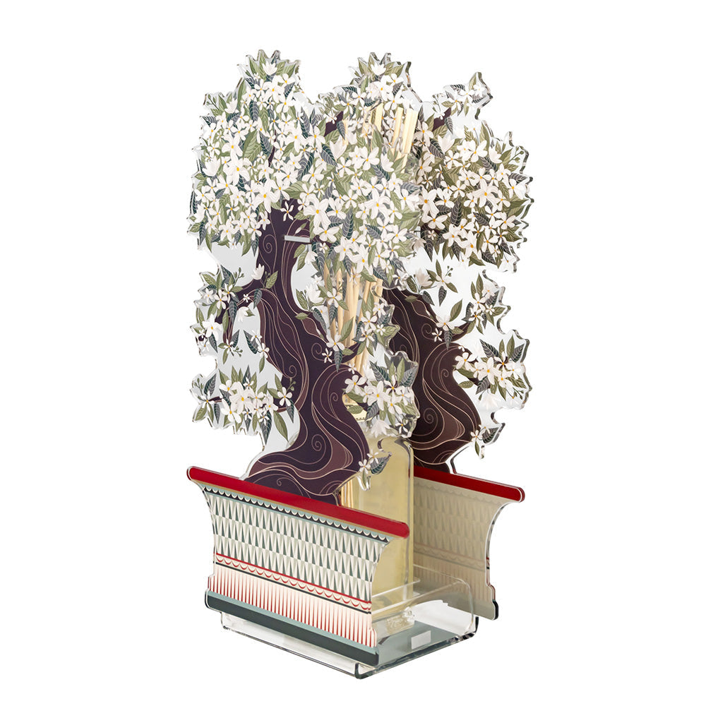 Profumatore Bonsai Gelsomino Piccolo 12,6x7,5xH22 cm Bianco Vesta Home
