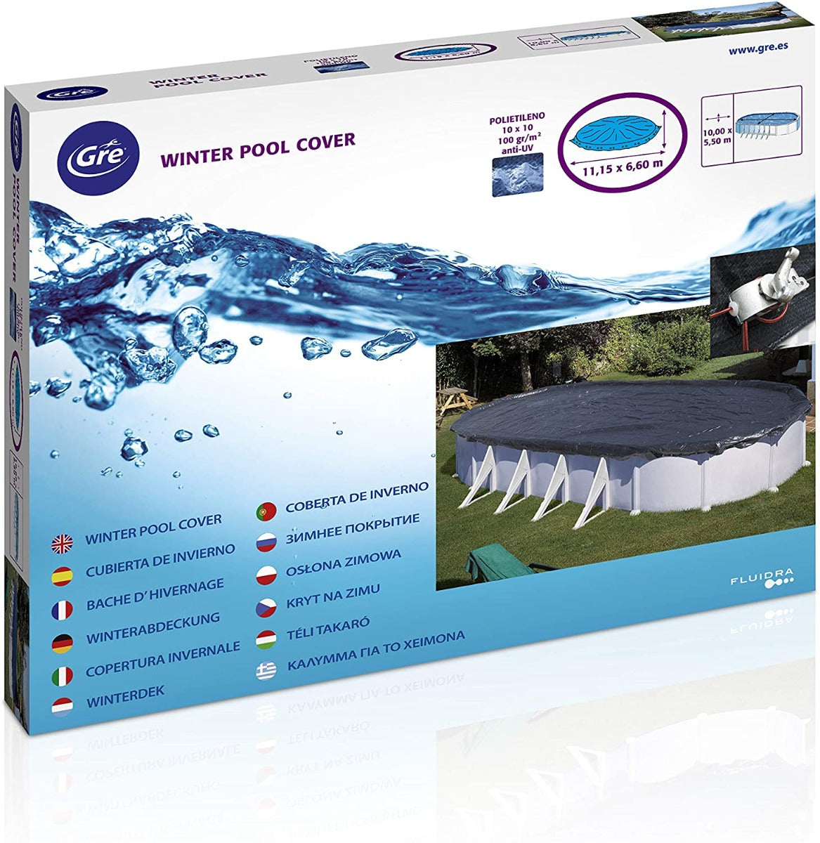 COPERTURA INVERNALE PER PISCINA 610X375CM