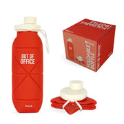 Fisura Borraccia pieghevole in silicone “Out of the office”, 22,5xD7 cm