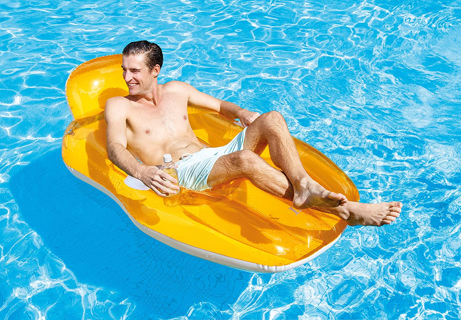 POLTRONA GONFIABILE RELAX CON SCHIENALE COLORE ASSORTITO