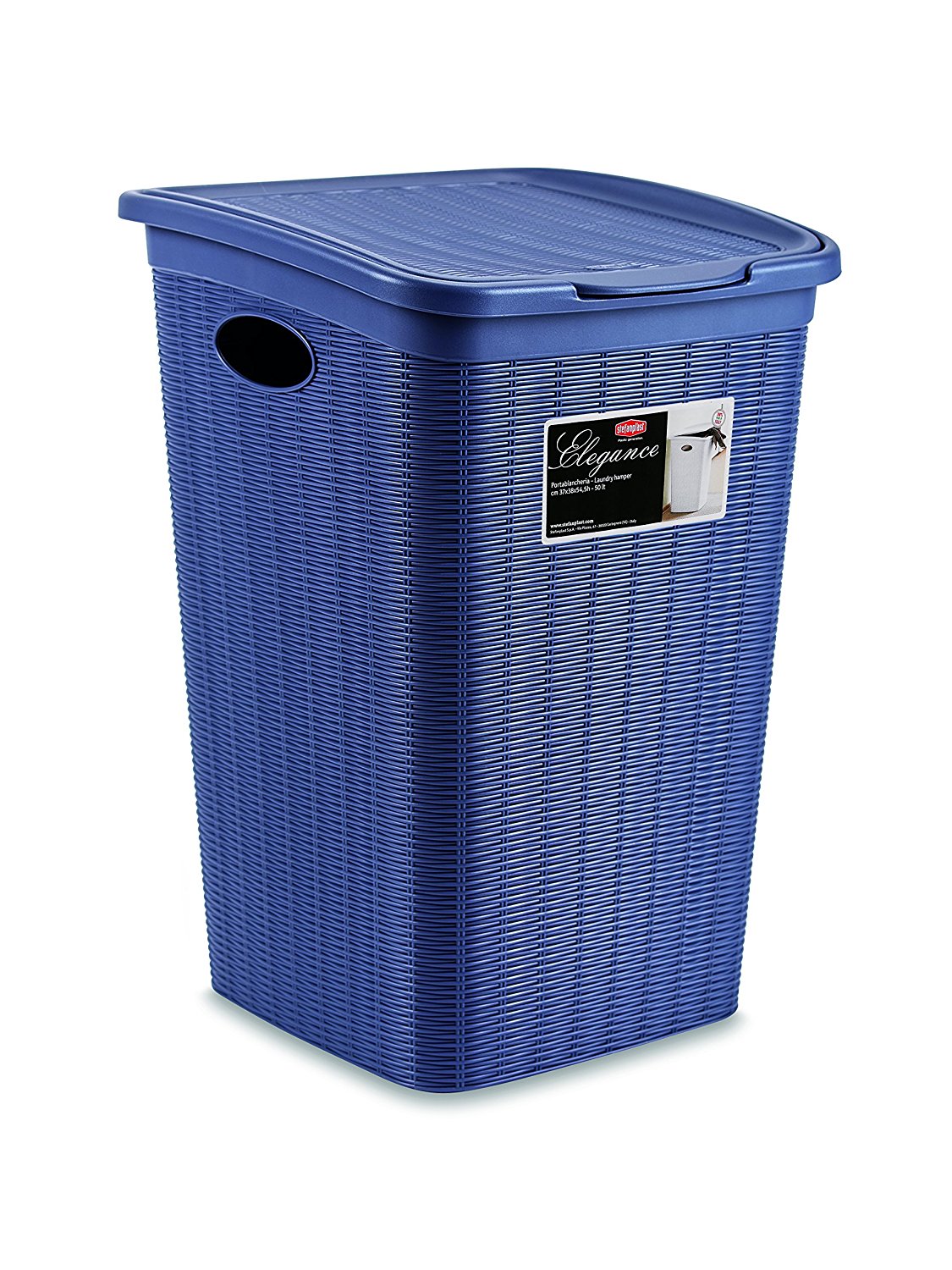 CESTA PORTABIANCHERIA ELEGANCE 50 L BLU NAVY