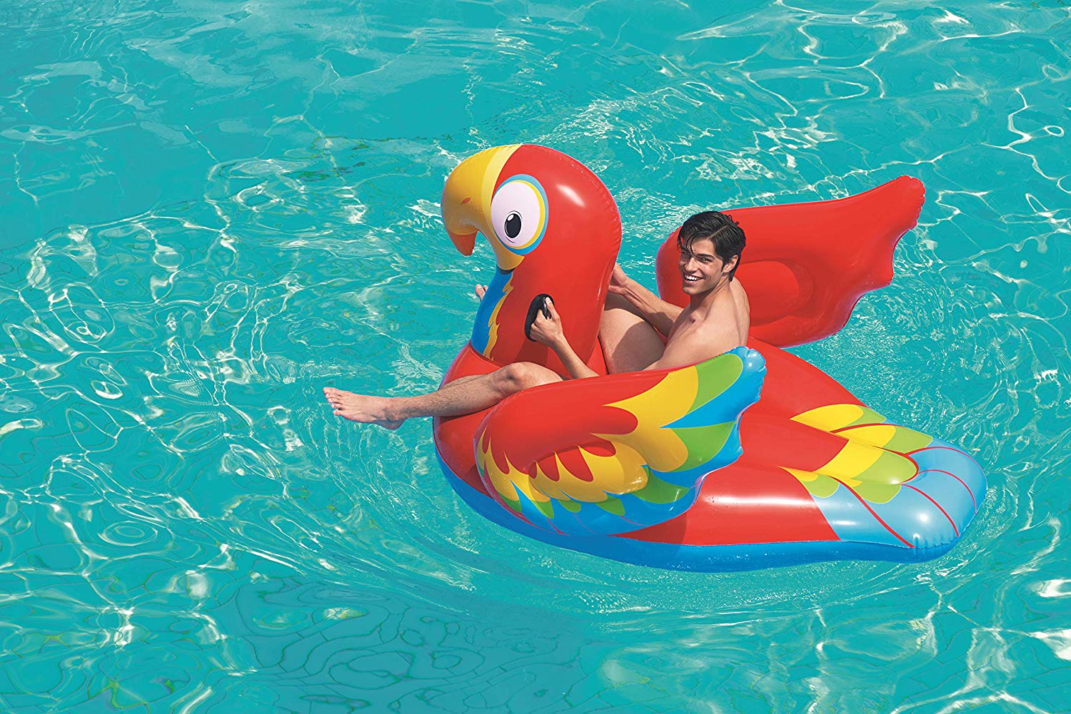 PAPPAGALLO GONFIABILE CAVALCABILE 230X180CM