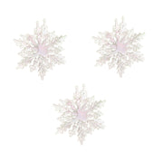 OFFERTA 6 FIOCCHI DI NEVE 10CM TRASPARENTI LUCIDI