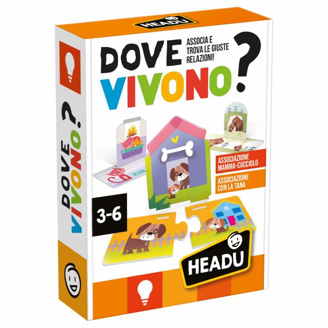Gioco Educativo Dove Vivono 3-6 Anni Headu