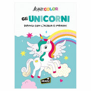 Albo Dipingi con l'Acqua Gli Unicorni 24 pagine Headu