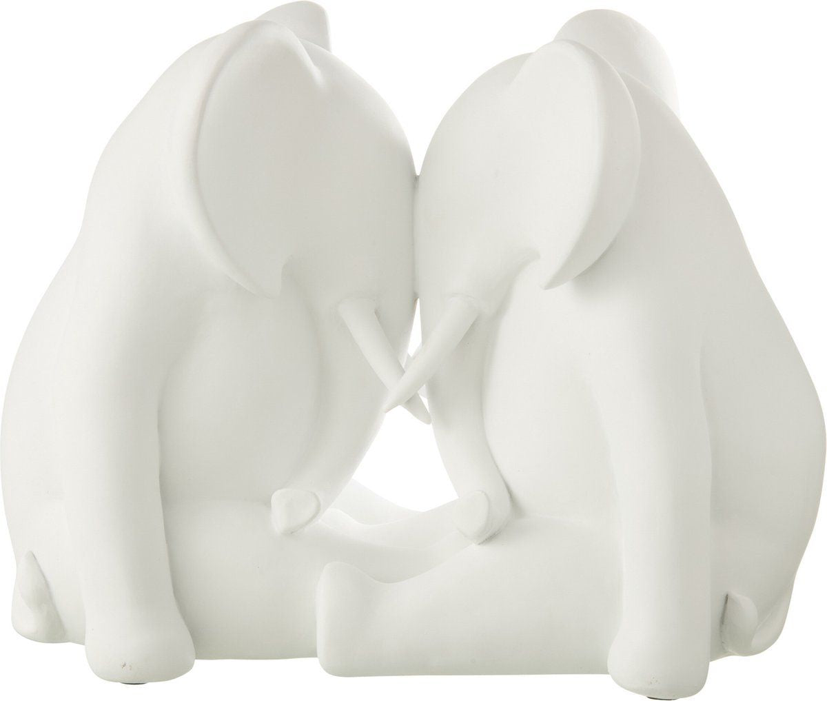 Elefante Faccia a Faccia 36.5x21x27.5 cm Bianco