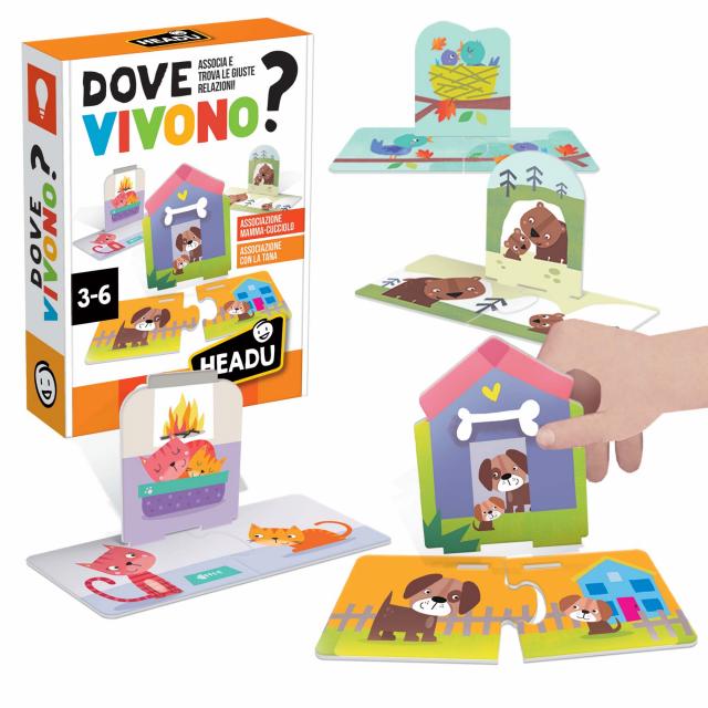 Gioco Educativo Dove Vivono 3-6 Anni Headu
