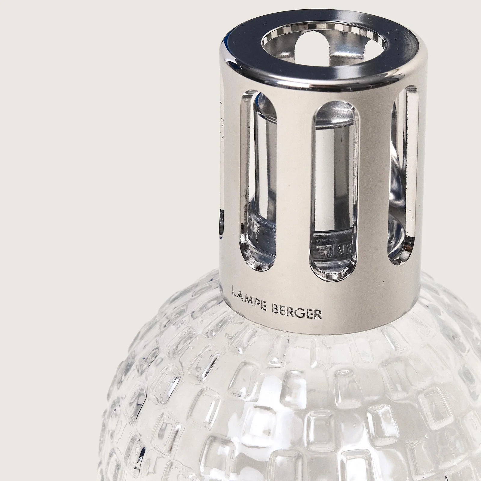 Cofanetto Diffusore Catalitico Disco Trasparente 18,6cm Ricarica 250ml Liliflora Lampe Berger
