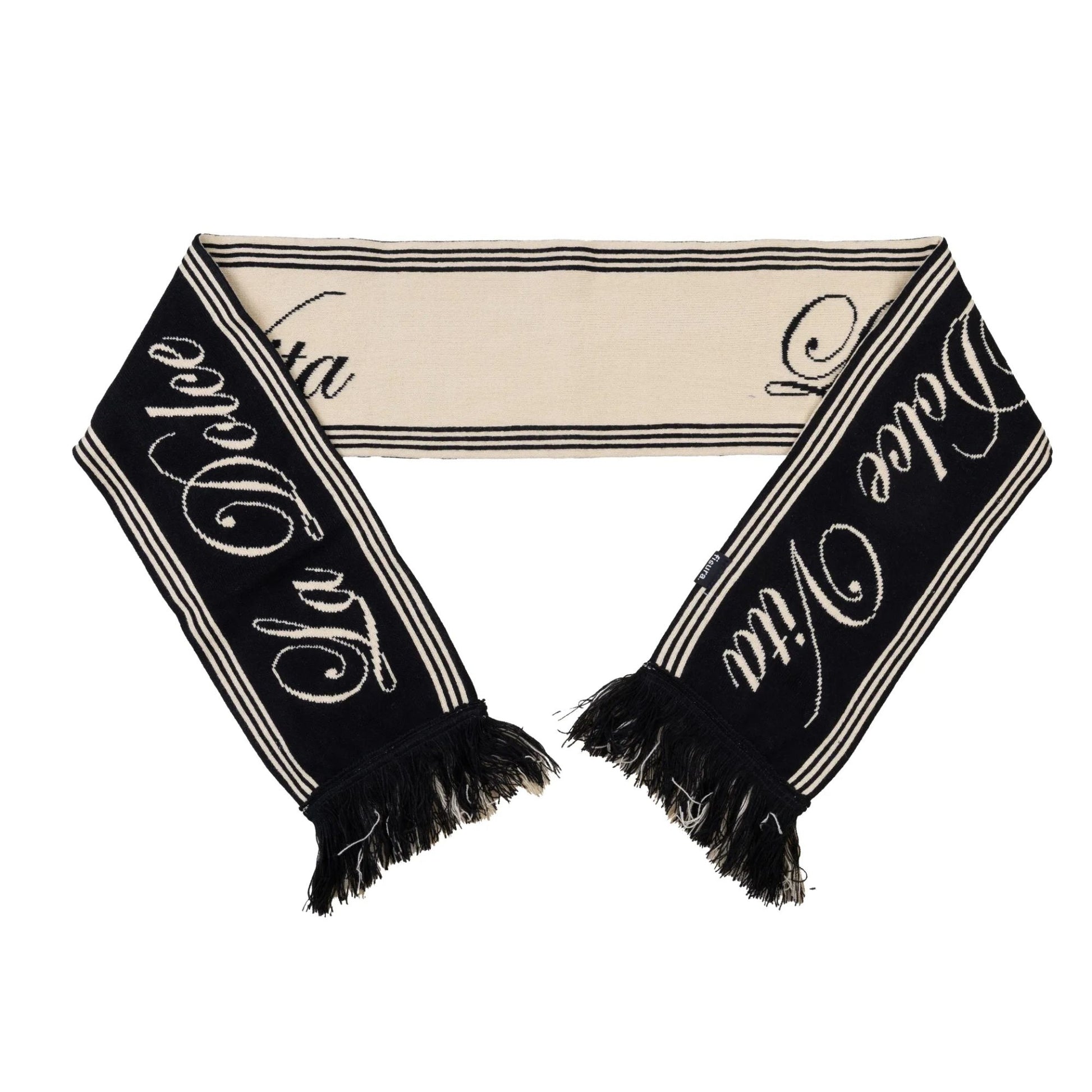 Fisura Sciarpa “La dolce vita” 150x18 cm - nero/beige