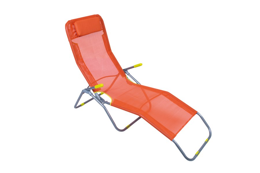 SDRAIO CHAISE LONGUE  IN ACCIAIO E TEXTILENE