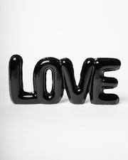 BLOGO Scritta decorativa in ceramica Love Nero 24x11cm