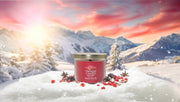 YANKEE CANDLE Candela Tumbler piccola in vetro Signature Santa on Skis
