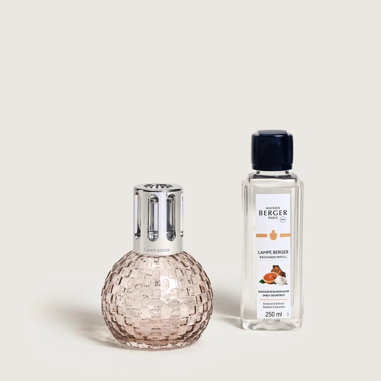 Cofanetto Disco Rose 880ml con Ricarica 250ml Douceur de Pamplemousse Lampe Berger