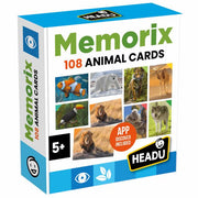 Gioco di Memoria 108 Carte Animali 5+ Headu