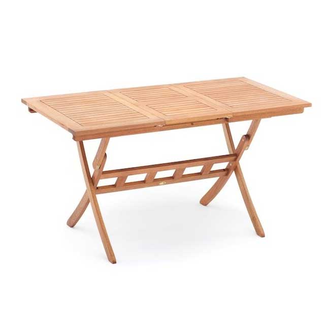 TAVOLO ALLUNGABILE PIEGHEVOLE 100/140X70 CM CALIFORNIA IN LEGNO