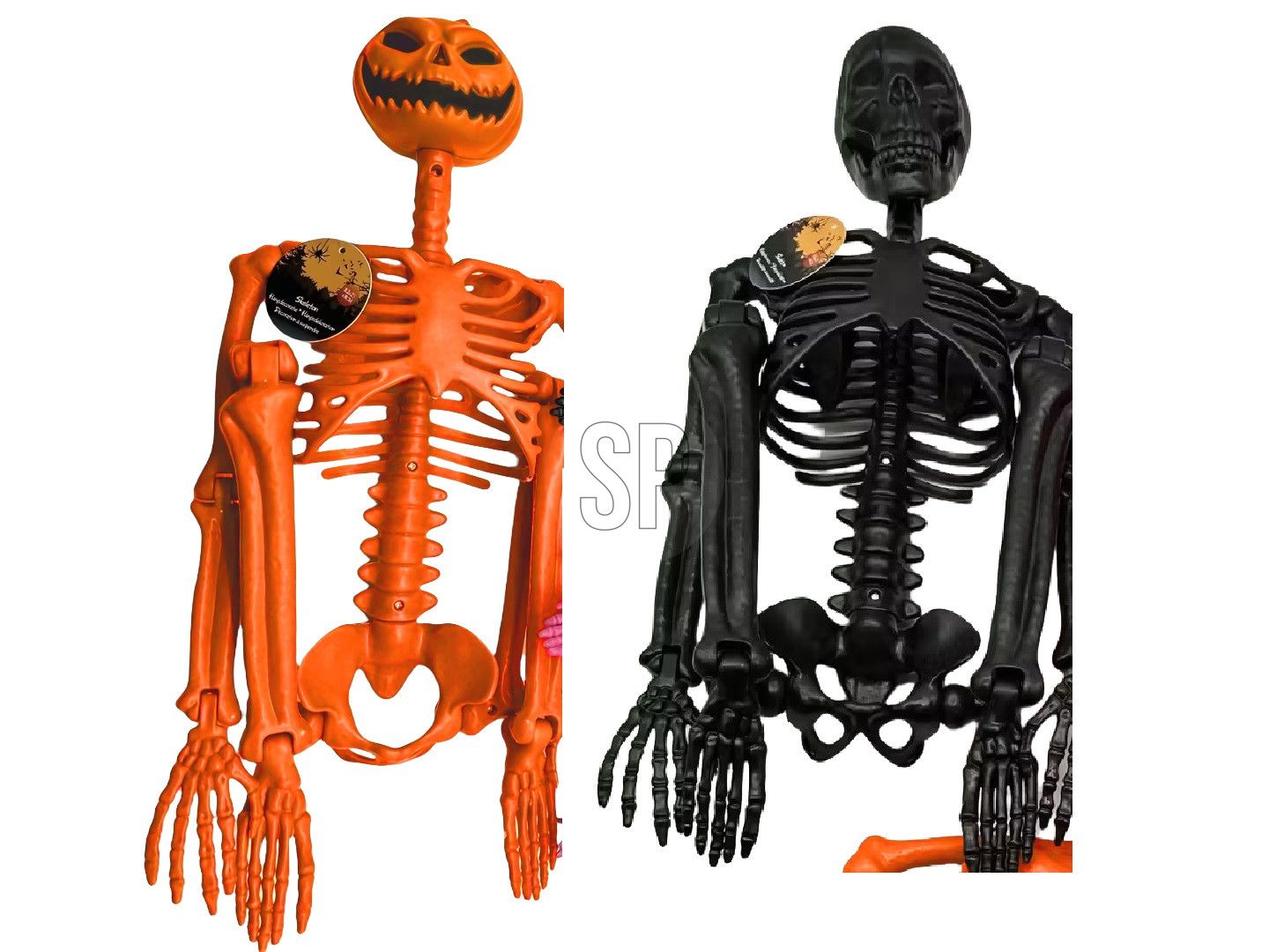 Scheletro di Halloween, 90 cm, modello assortito (arancione, nero)