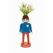 BLOGO Vaso / Statua in Ceramica Playmobil Donna - Blu 35 cm