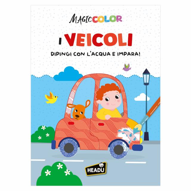 Albo da colorare con acqua Veicoli 24 pagine HEADU