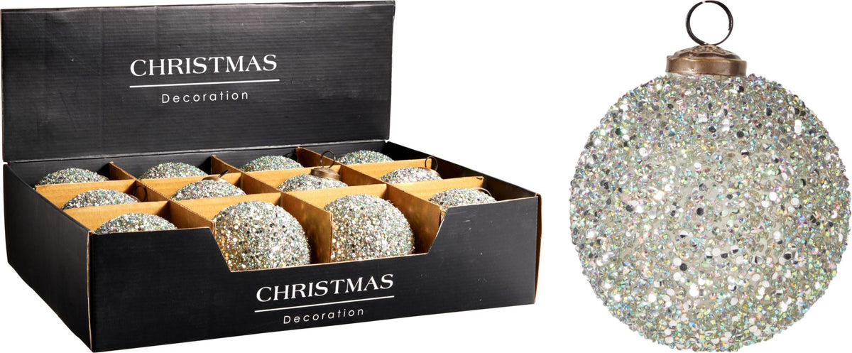 Pallina di Natale in vetro 10 cm verde PERAGA CHRISTMAS