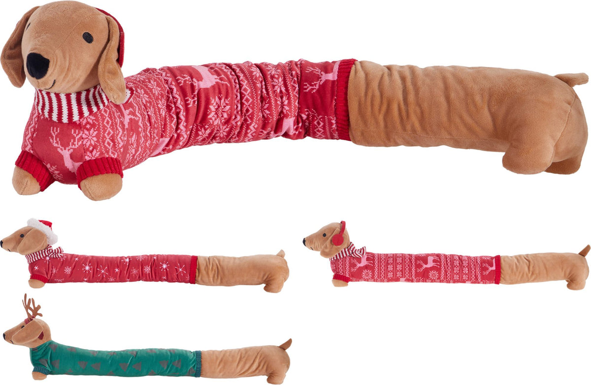 Dackel-Zugluftstopper 85 cm sortiertes Modell PERAGA CHRISTMAS