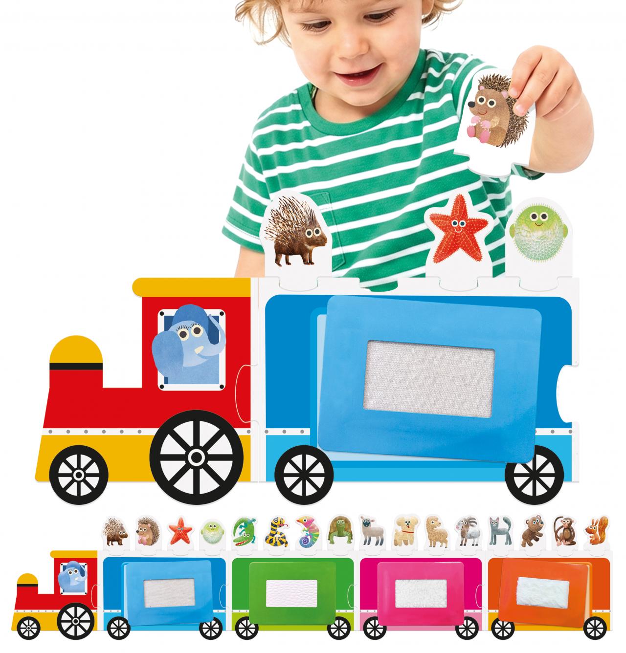 Gioco Tattile Treno Animali 2-4 Anni Headu